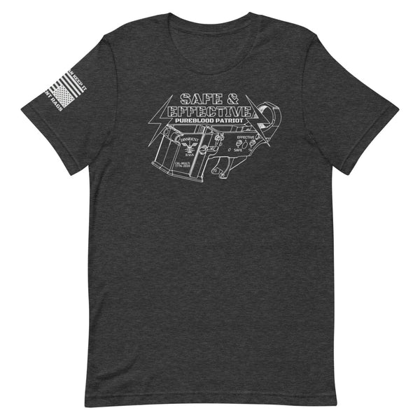 T-Shirt Safe & Effective - Lt Grey Art