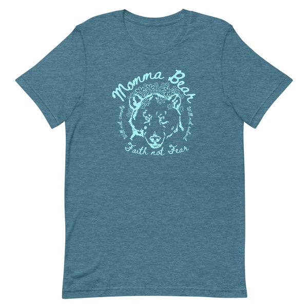 Women's T-Shirt Momma Bear - Electric Blue Art