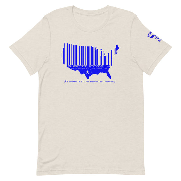 T-Shirt AMERICAN BARCODE - BLU ART