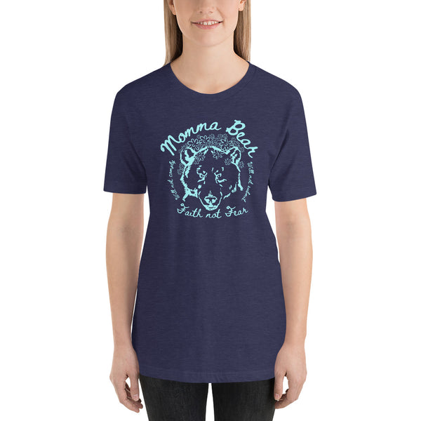 Women's T-Shirt Momma Bear - Electric Blue Art