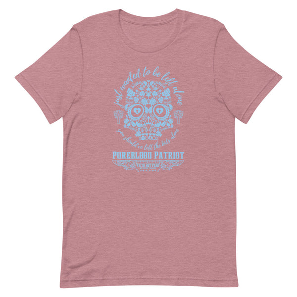 Women's T-Shirt Pureblood Skull - Lt Blue Art