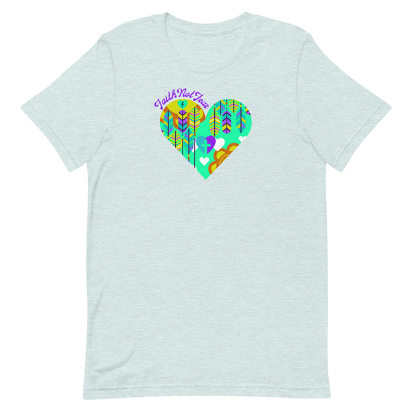 Women's T-Shirt Faith Not Fear Heart - Purple Art