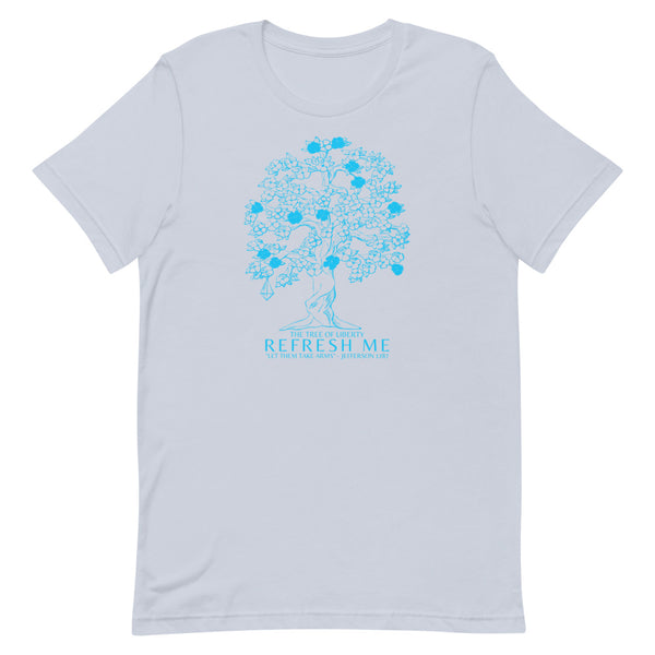 Women's T-Shirt Tree of Liberty - Electric Blue Art