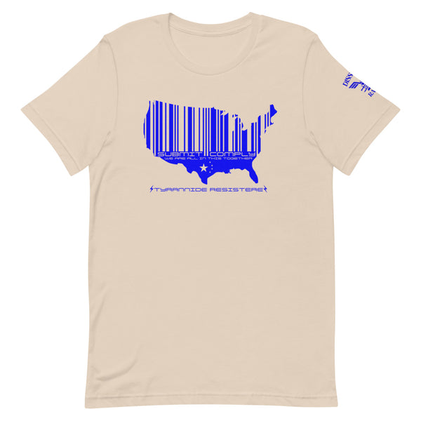 T-Shirt AMERICAN BARCODE - BLU ART