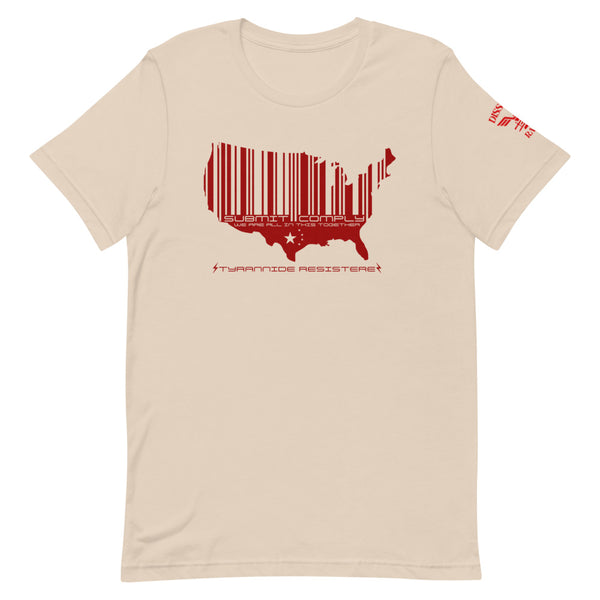 T-Shirt AMERICAN BARCODE - RED ART